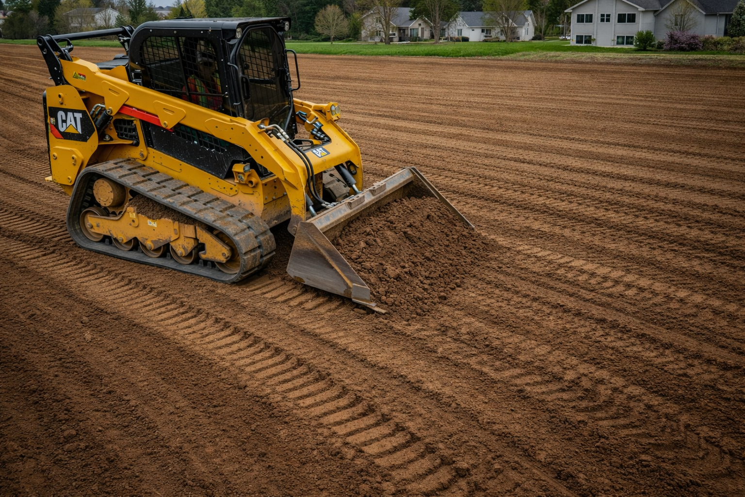 Laser-guided site leveling and grading