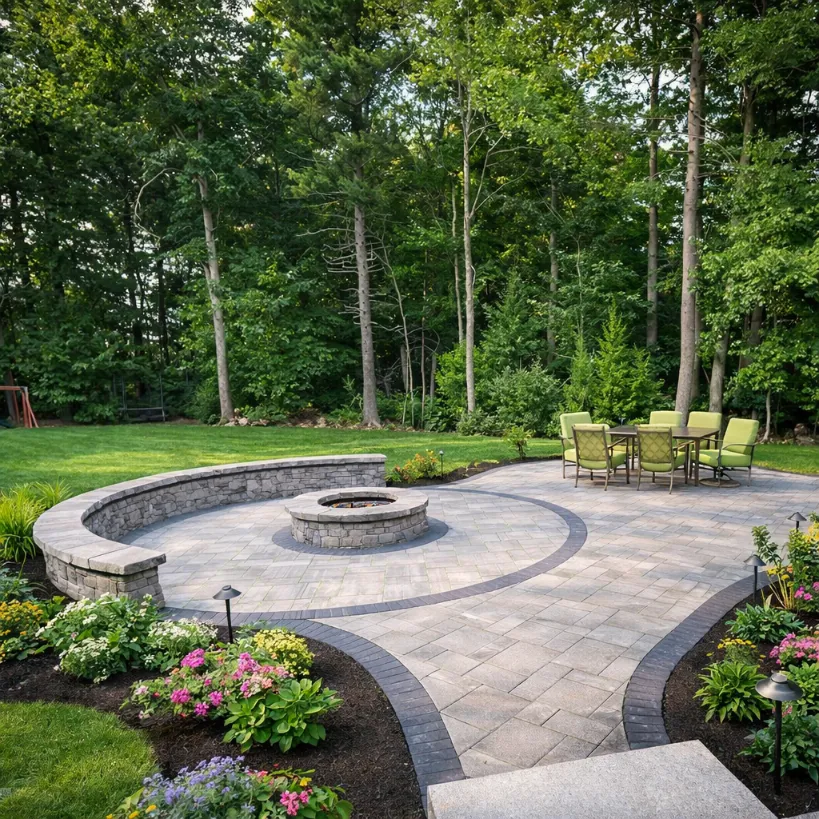 Engineered luxury paver patio installation