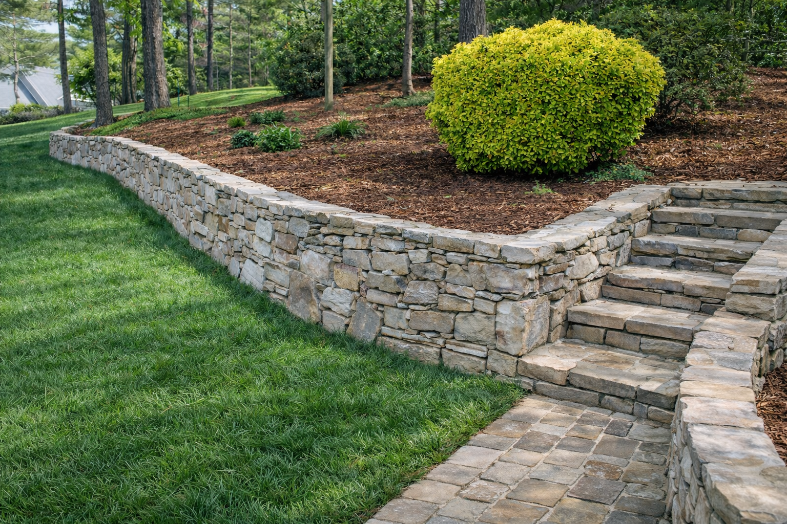 Finished tiered retaining wall system